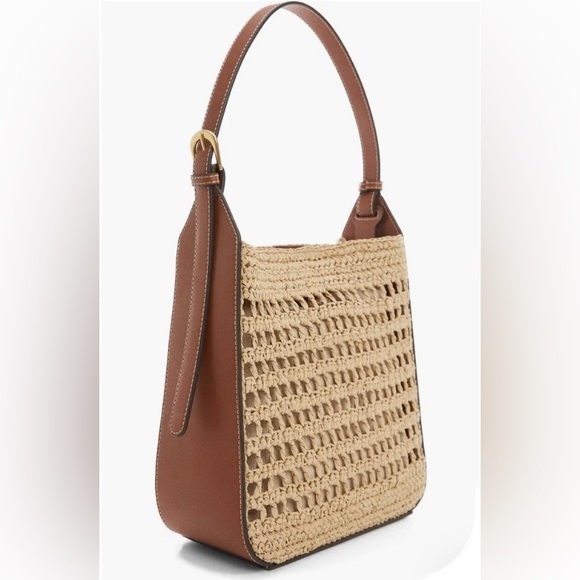 Mango Large Valeta Crocheted Raffia Bag - Picture 2 of 13